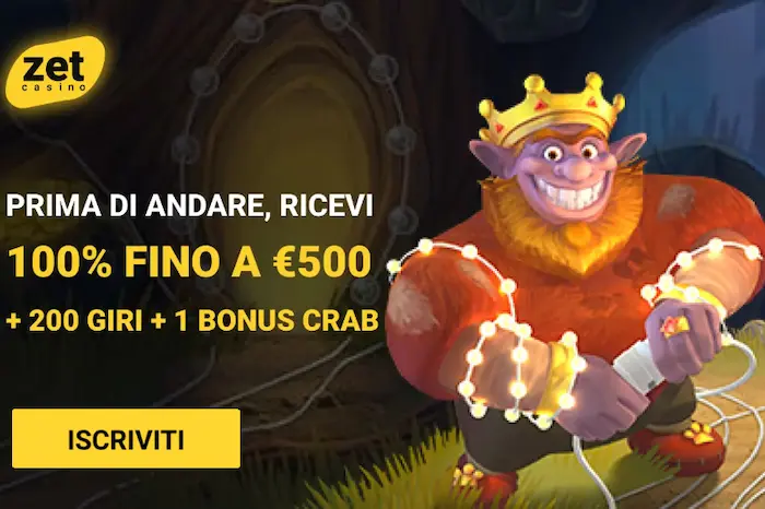 Zet Casino Italy post-reg bonus